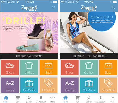 Zappos dots are barely visible because the background image obscures them.