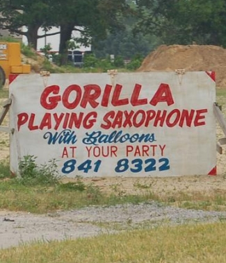gorilla saxaphone