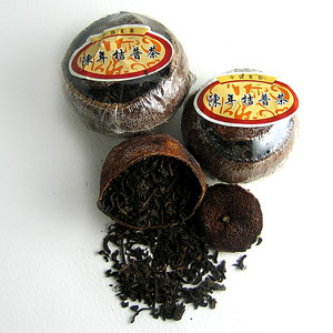 Mandarin orange pu-erh from Samovar