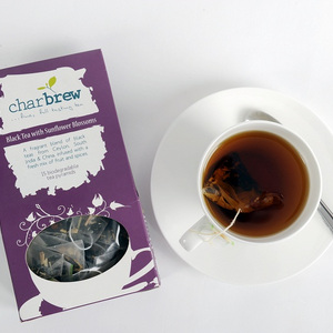 Black Tea with Sunflower Blossoms- 15 Tea Pyramids from Charbrew