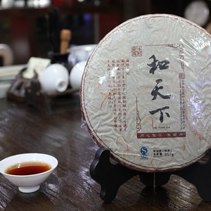 2010 Douji "Peace World" Ripe Puerh Tea Cake 357g from China Cha Dao, Douji