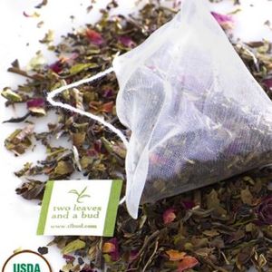 White Peony with Rose Petals from two leaves and a bud