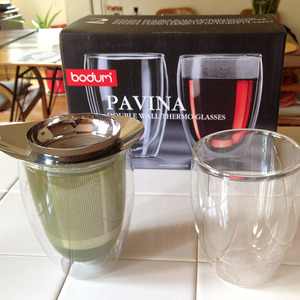 Bodum YoYo Personal Tea Set with Infuser and 12-Ounce Glass from Teaware
