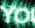 Text on spinning background