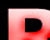 Glassy plastic text