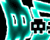 Glowing Pixel Skull Text