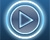 Blue neon glow buttons