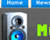 Music header with menu