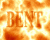 Text on a Firey Background