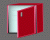 Maroon Refrigerator with Door Open