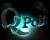 Glowing and sparkling intense light 3d logo