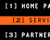 Black and orange flash menu