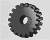 3D Gear with wireframe effect