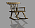 3d wooden see saw chair in 3d max