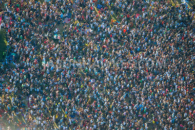 Aerial view, crowds, festival, crowded, people,