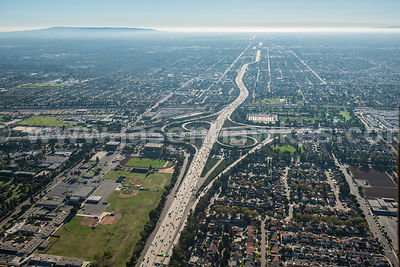 Aerial view of Los Angeles, California. USA
