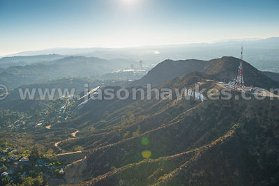 Aerial view of Los Angeles, California. USA