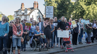 Protest in Norwich, Norfolk, UK during Donald Trump's visit