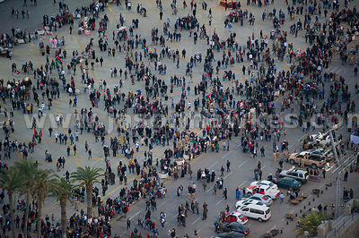 People on Martyrs' Square in Tripoli