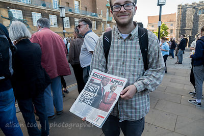Protest in Norwich, Norfolk, UK during Donald Trump's visit