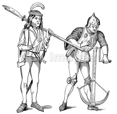 Medieval squire and archer