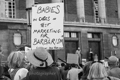 Protest in Norwich, Norfolk, UK during Donald Trump's visit