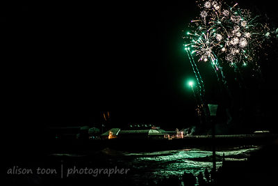 New Year's Day fireworks at Cromer Pier