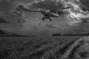 Lysander on secret operation, B&W version