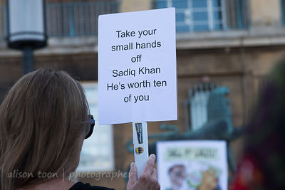 Protest in Norwich, Norfolk, UK during Donald Trump's visit