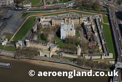 aerial photograph of the Tower of London UK