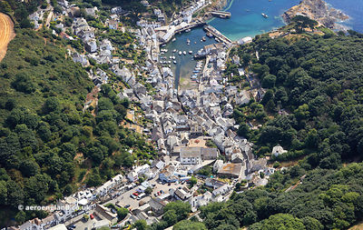 Polperro Cornwall aerial photograph