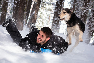 Max Zavala and his dog Zeus - Butte Meadows, California