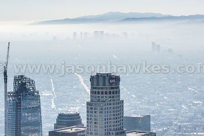 Aerial view of Los Angeles, California. USA