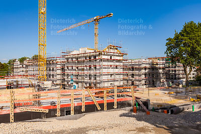 Neubau, Wohnungsbau, Rohbau, Baustelle, Stuttgart