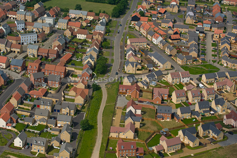 Aerial View. Cambourne, Cambridgeshire . Jason Hawkes