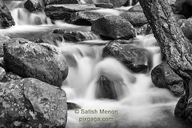 Runoff from Bridalveil Falls, Yosemite National Park, CA, USA