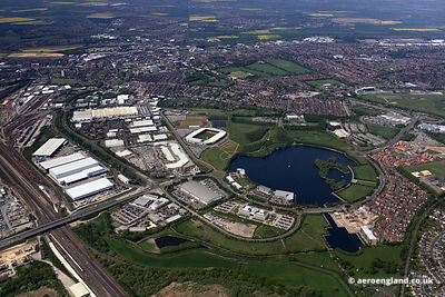 aerial photograph of Doncaster Yorkshire England UK