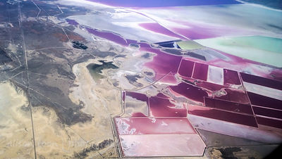 Solar evaporation ponds, Salt Lake, Utah