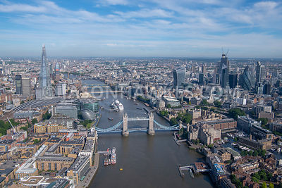 London, aerial view of Tower Bridge