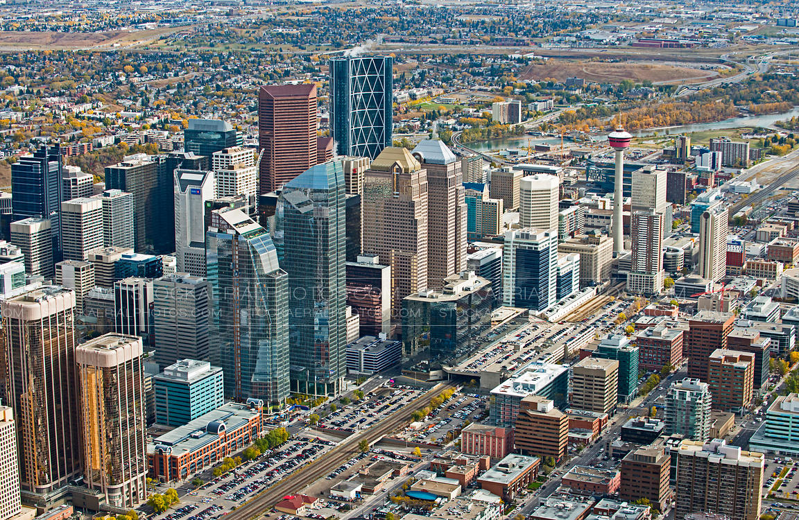 Aerial Photo Downtown Calgary
