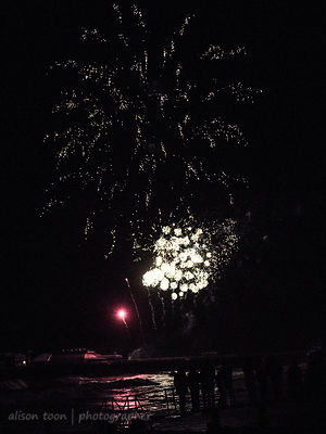 New Year's Day fireworks at Cromer Pier