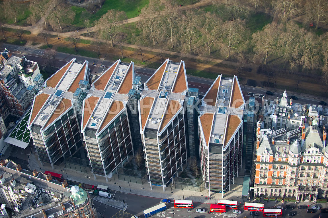 Aerial View. Aerial view of One Hyde Park, Knightsbridge, London
