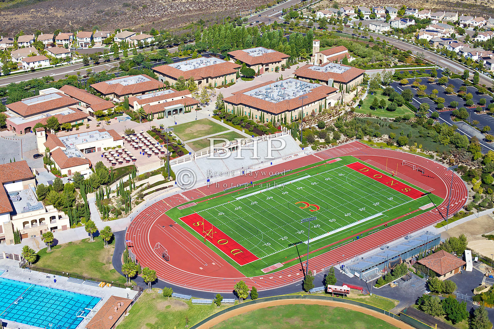 Brent Haywood Photography Cathedral Catholic High School Aerial Photo