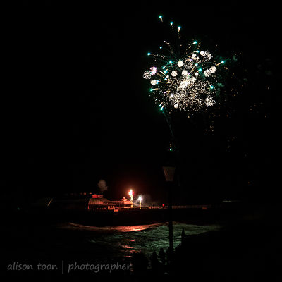 New Year's Day fireworks at Cromer Pier