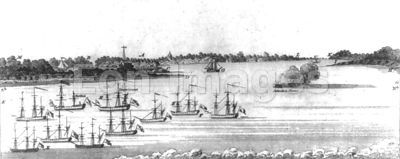 Charlestown, SC after attack on Fort Moultrie, June 1776