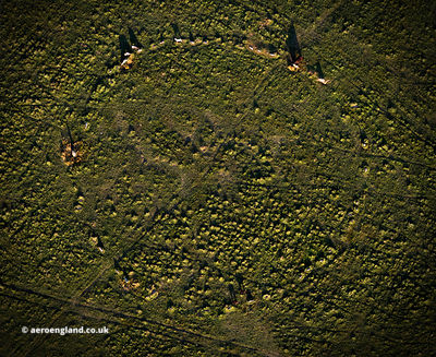Fernacre stone circle Bodmin Moor aerial photograph