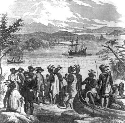 Henry Hudson descends Hudson River