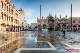 St Mark's square at sunrise, Venice, Italy