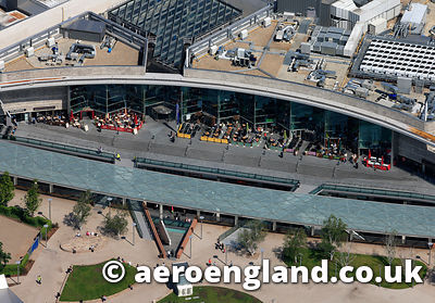 aerial photograph of Liverpool One Shopping Centre Merseyside UK