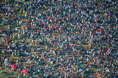Aerial view, crowds, festival, crowded, people,